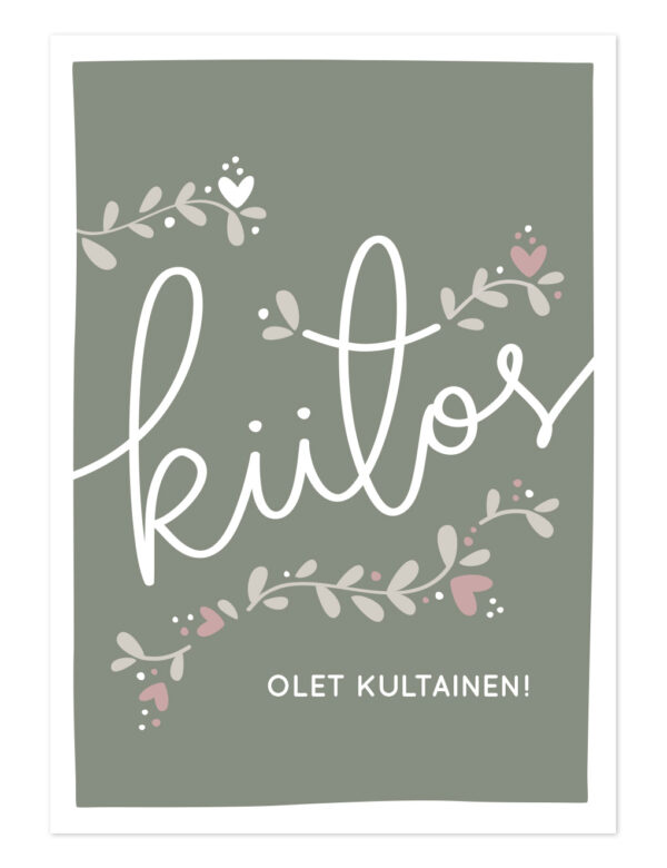 Kiitos, olet kultainen. Ninnimoi postikortti