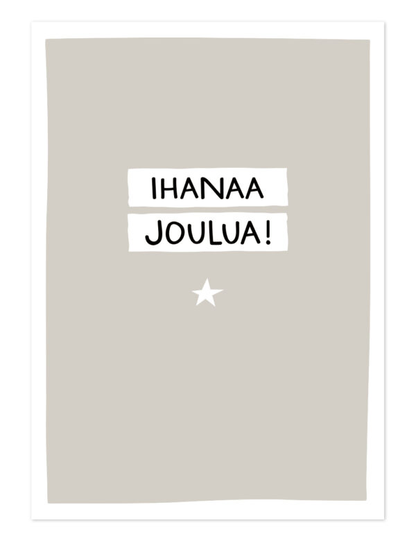 Ihanaa joulua joulukortti