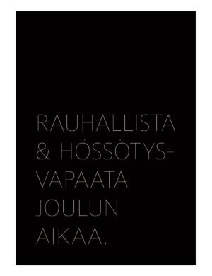 Rauhallista ja hössötysvapaata joulun aikaa. Ninnimoi joulukortti