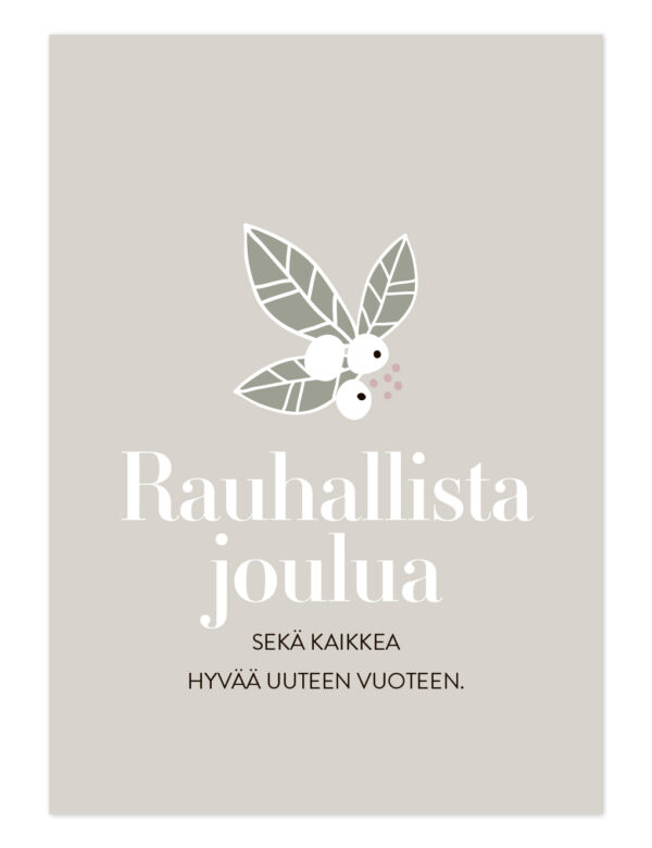 Rauhallista joulua Ninnimoi joulukortti