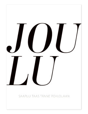 Joulu saapuu taas tänne pohjolaan. Ninnimoi joulukortti