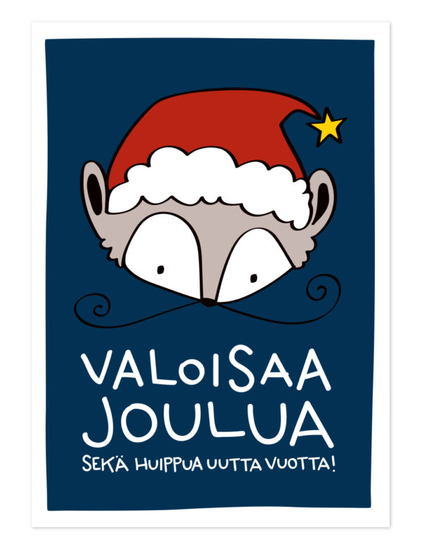 Valoisaa joulua joulukortti Ninnimoi
