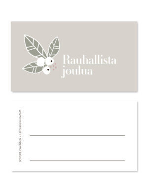 Rauhallista joulua pakettikortti Ninnimoi