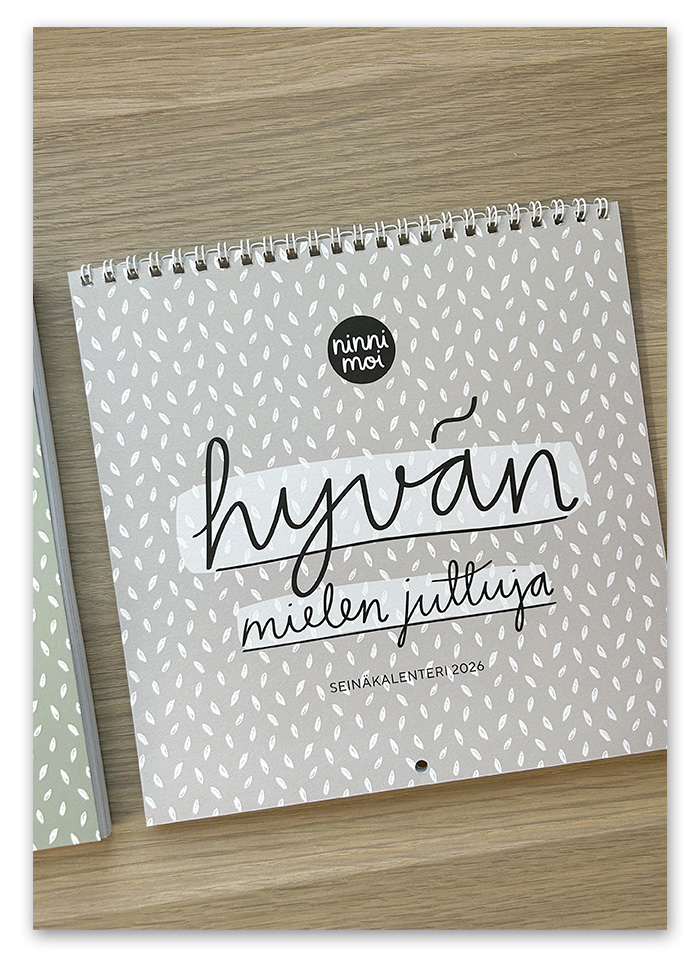 Ninnimoi seinäkalenteri 2026 - hyvän mielen juttuja