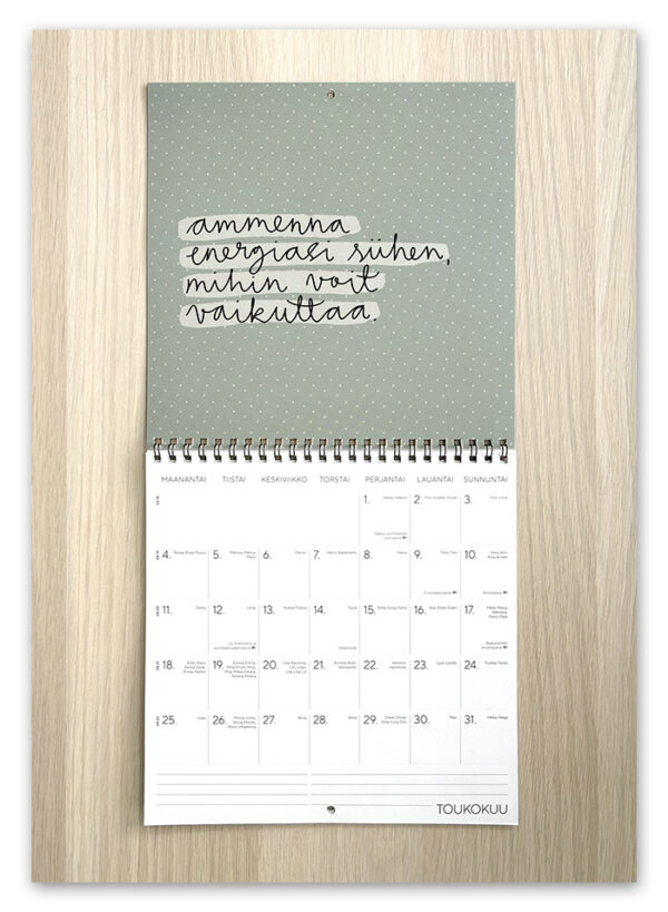 5401_seinakalenteri_2026_toukokuu Ninnimoi seinäkalenteri 2026 toukokuu