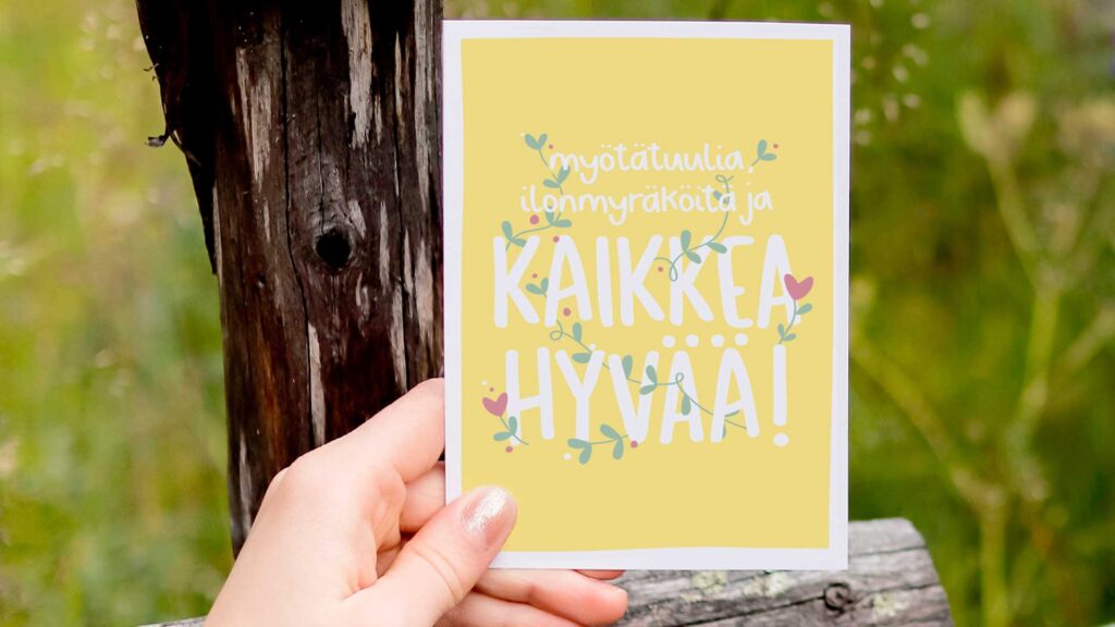 Kaikkea hyvää postikortti Ninnimoi