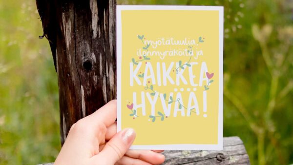 Kaikkea hyvää postikortti Ninnimoi