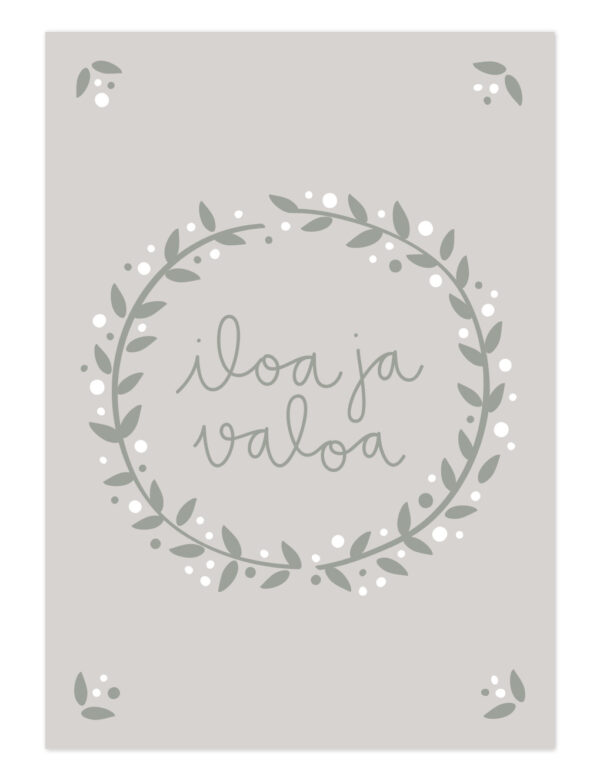 Iloa ja valoa Ninnimoi joulukortti