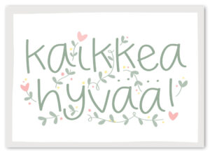 Kaikkea hyvää Ninnimoi postikortti