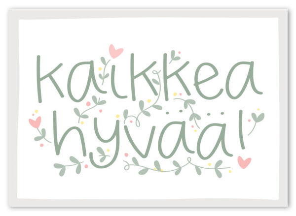 Kaikkea hyvää Ninnimoi postikortti