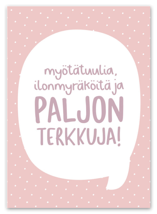 Myötätuulia postikortti Ninnimoi
