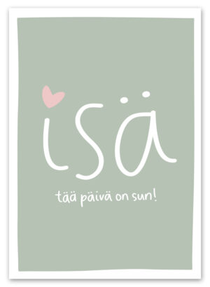 Isä, tää päivä on sun Ninnimoi postikortti