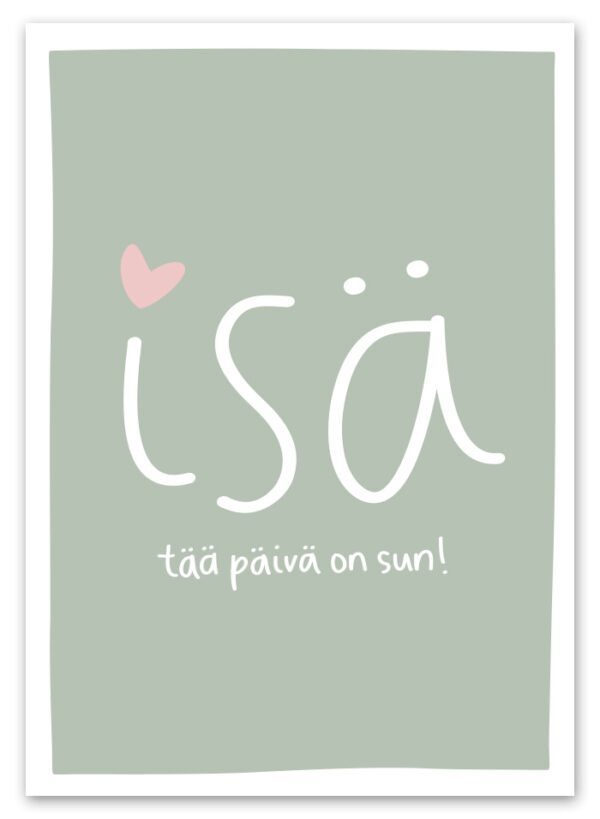 Isä, tää päivä on sun Ninnimoi postikortti