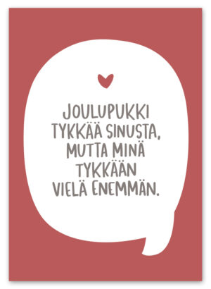 Joulupukki tykkää Ninnimoi postikortti