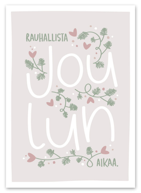 Rauhallista joulun aikaa Ninnimoi joulukortti