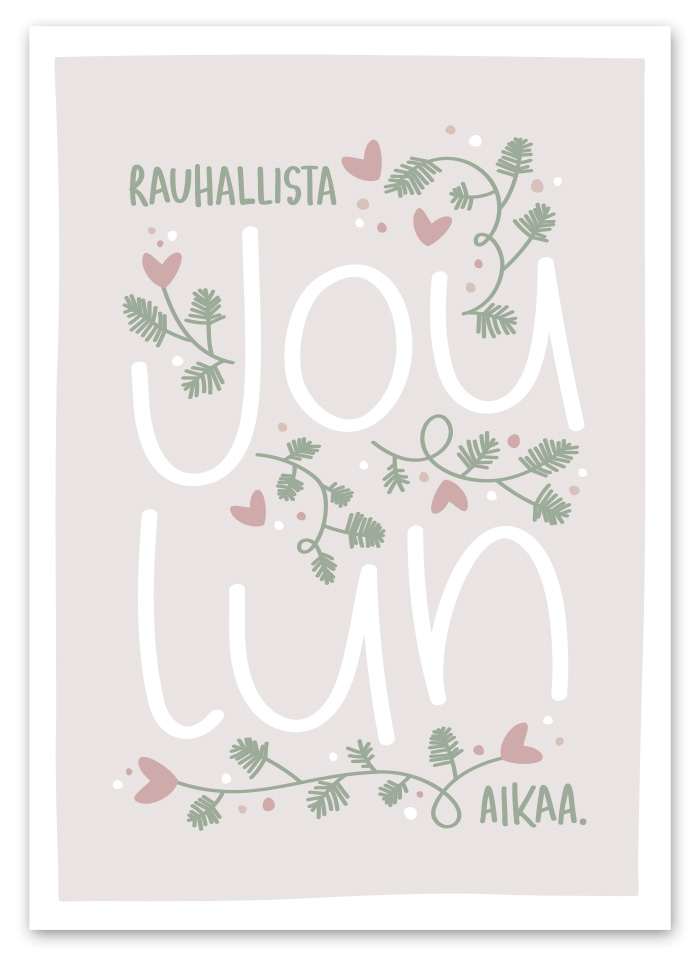 Rauhallista joulun aikaa Ninnimoi joulukortti