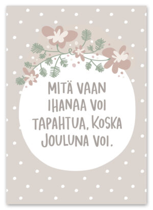 Mitä vaan ihanaa Ninnimoi joulukortti