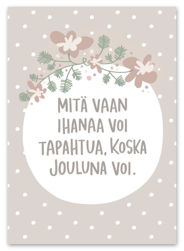 Mitä vaan ihanaa Ninnimoi joulukortti