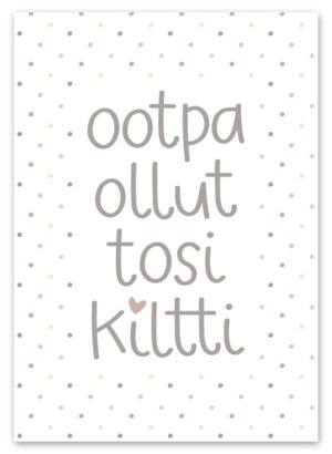 Ootpa ollut kiltti Ninnimoi joulukortti