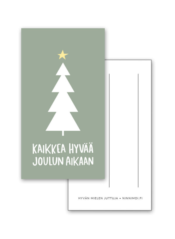 Kaikkea hyvää joulun aikaan pakettikortti Ninnimoi