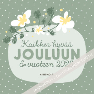 Kaikkea hyvää jouluun digitaalinen some joulukortti Ninnimoi