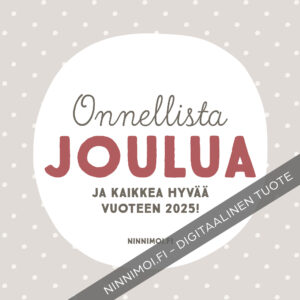 Onnellista joulua digitaalinen some joulukortti Ninnimoi