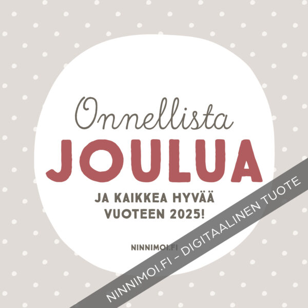 Onnellista joulua digitaalinen some joulukortti Ninnimoi