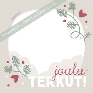 Jouluterkut joulun kuvakehys someen beige