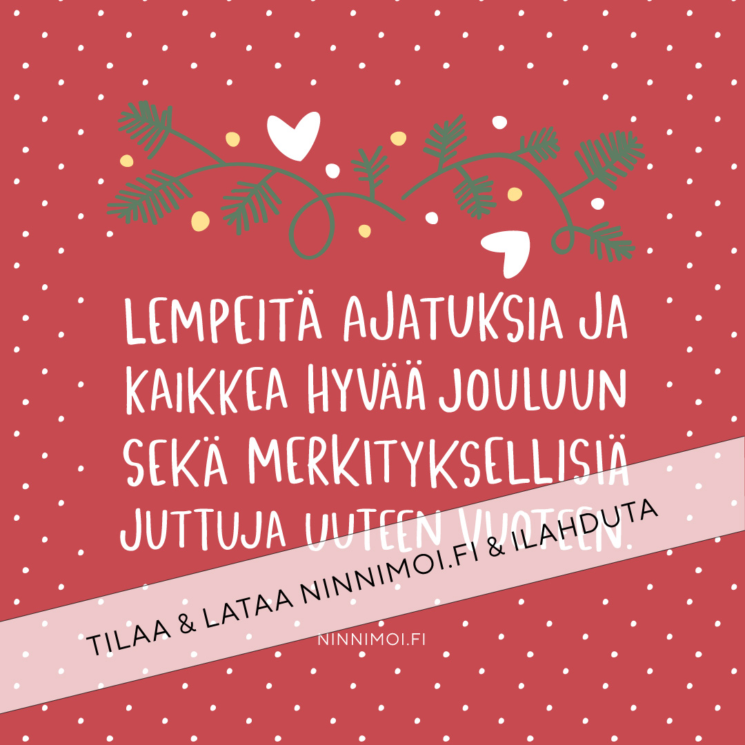 Some-joulukortti ”Lempeitä ajatuksia”