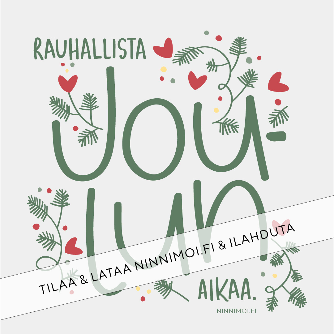 Some-joulukortti ”Rauhallista joulun aikaa”