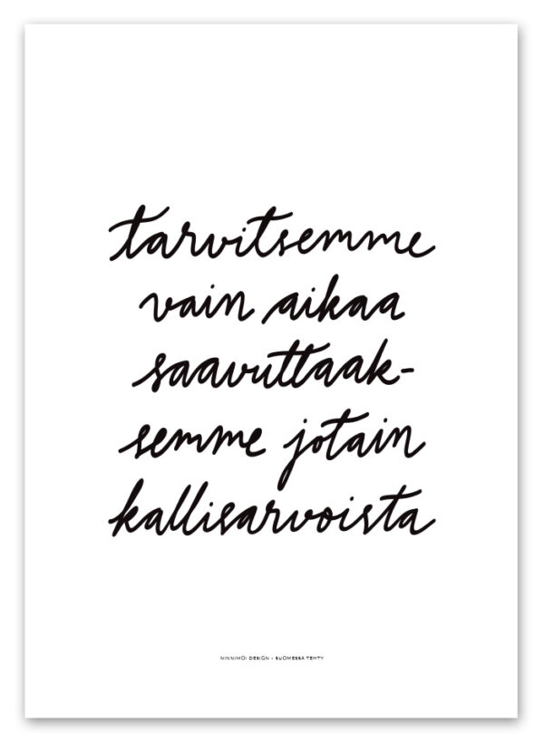 Tarvitsemme juliste valkoinen Ninnimoi