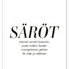 Säröt tekevät meistä hauraita, mutta niiden kautta sisimpäämme pääsee ilo, valo ja rakkaus. Ninnimoi juliste