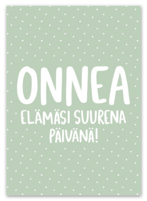 Onnea postikortti
