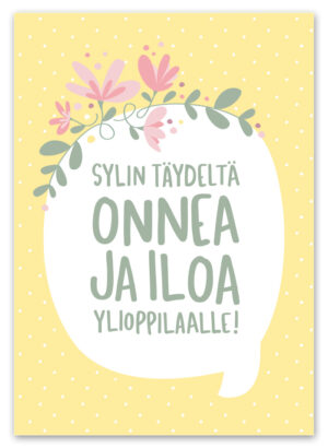 Sylin täydeltä onnea postikortti