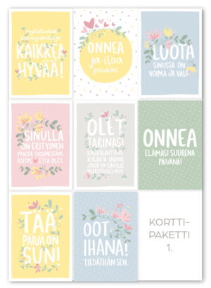 Korttipaketti värikäs
