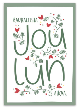 Rauhallista joulun aikaa joulukortti