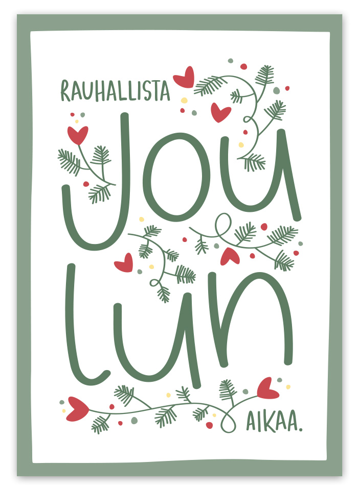 Rauhallista joulun aikaa joulukortti