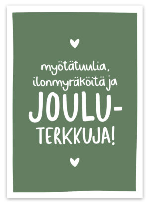 Myötätuulia, ilonmyräköitä ja jouluterkkuja! Ninnimoi joulukortti