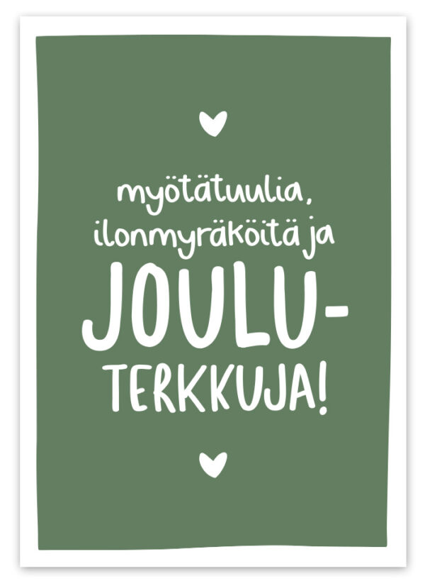 Myötätuulia, ilonmyräköitä ja jouluterkkuja! Ninnimoi joulukortti