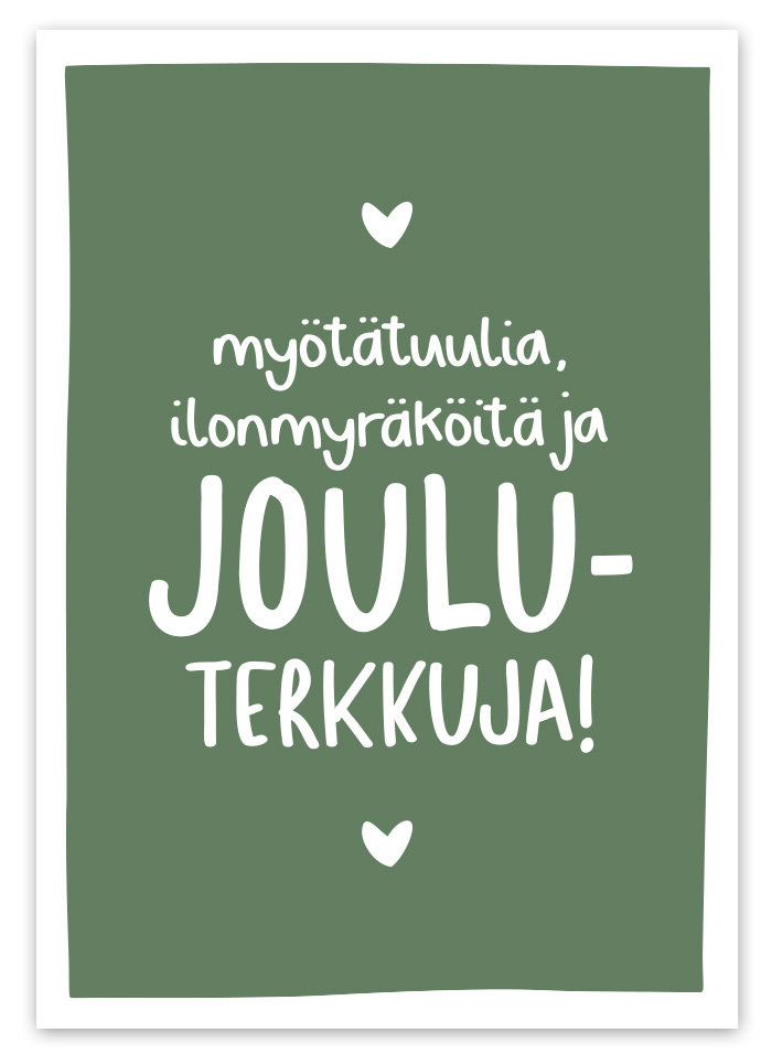 Myötätuulia joulukortti