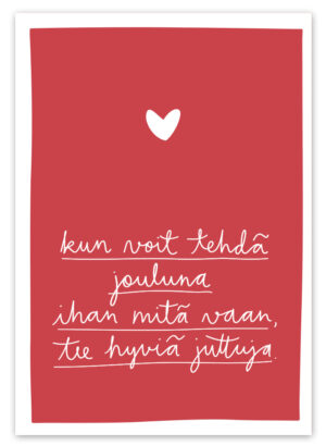 Kun voit tehdä ihan mitä vaan joulukortti Ninnimoi