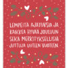 Lempeitä ajatuksia Ninnimoi joulukortti