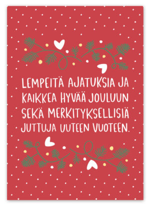 Lempeitä ajatuksia Ninnimoi joulukortti