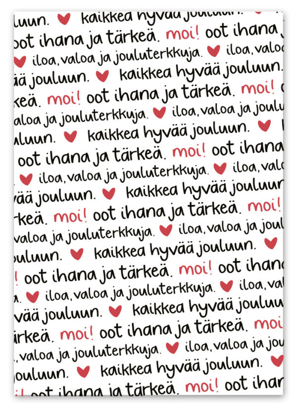 Moi! Oot ihana ja tärkeä joulukortti Ninnimoi