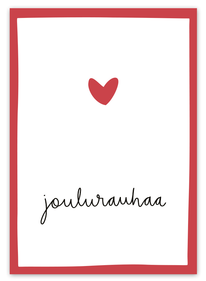 Joulurauhaa joulukortti
