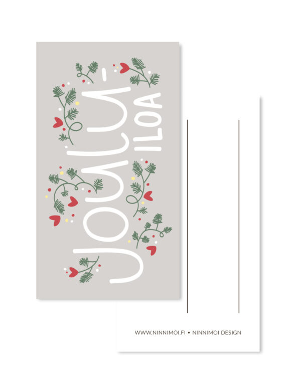 Jouluiloa pakettikortti 5 kpl paketti Ninnimoi