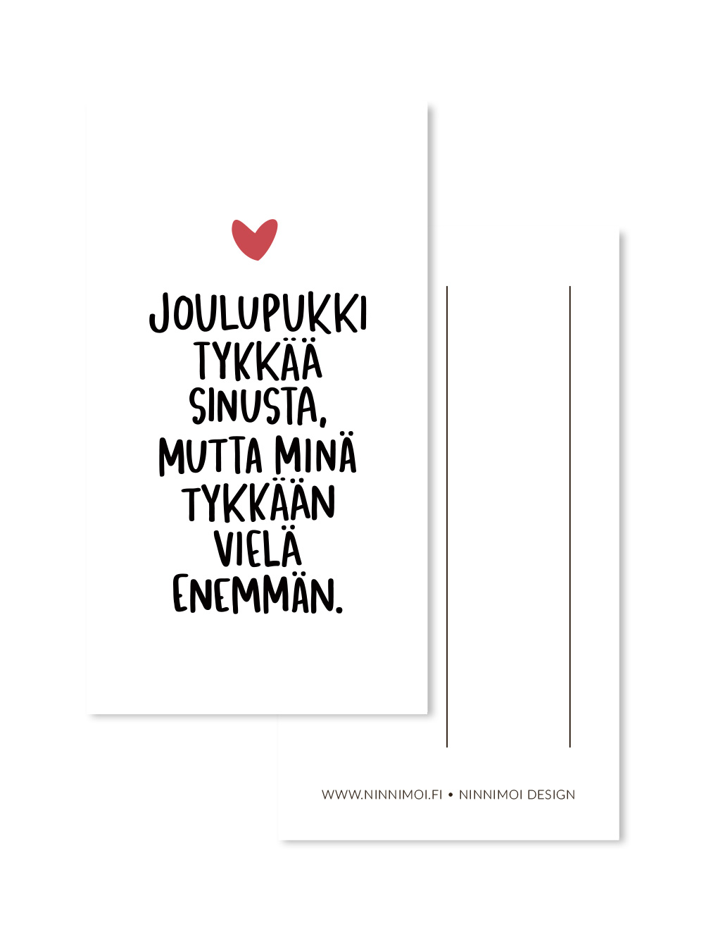 Joulupukki tykkää sinusta joulun pakettikorttipakkaus